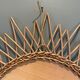 Miroir soleil vintage en rotin 65cm