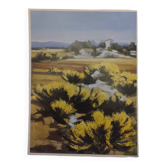 Lithographie signée Jean Triolet – Paysage de Provence