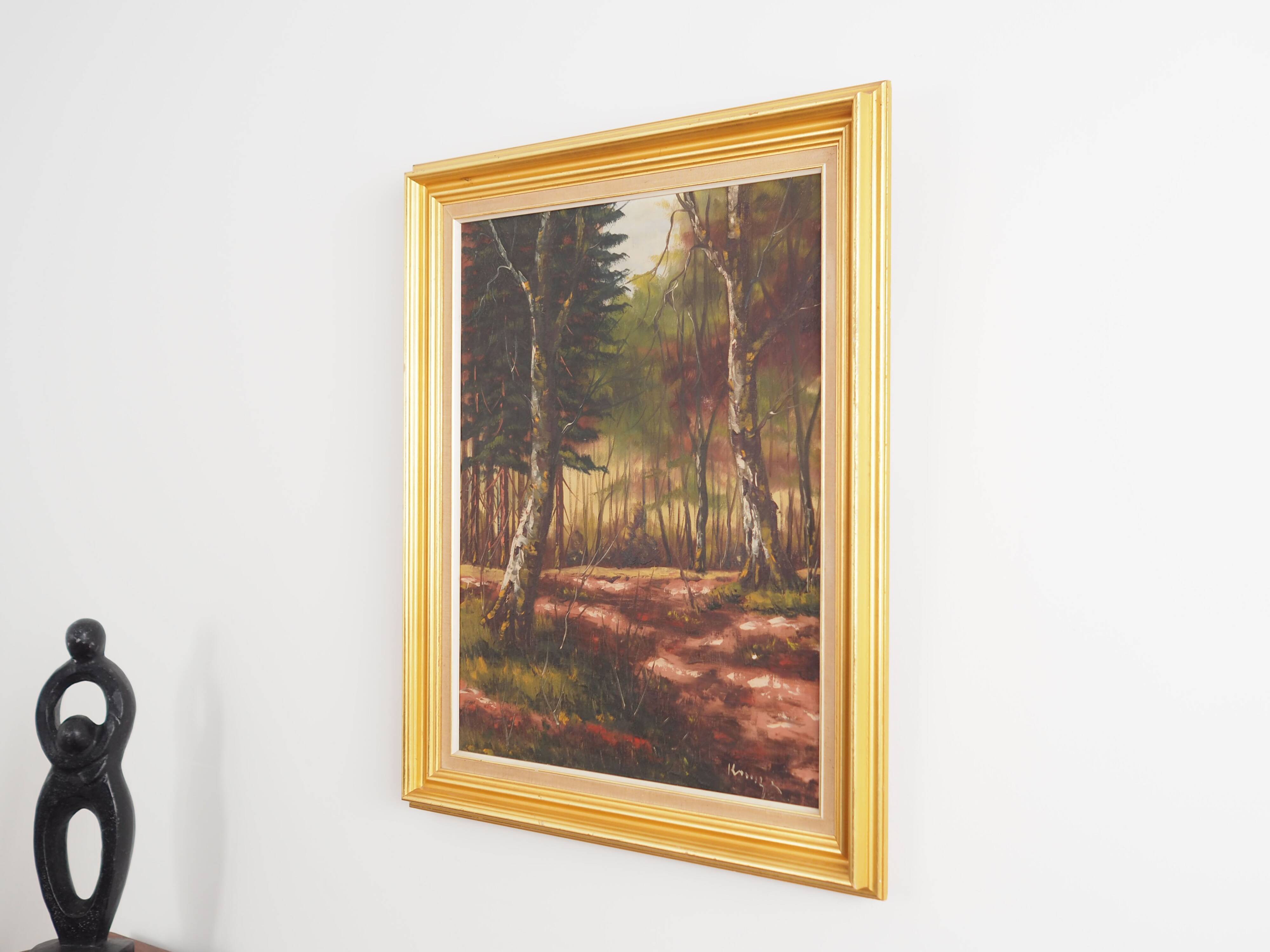 Painting „The Deep in the forest”, Scandinavian design, 1970s