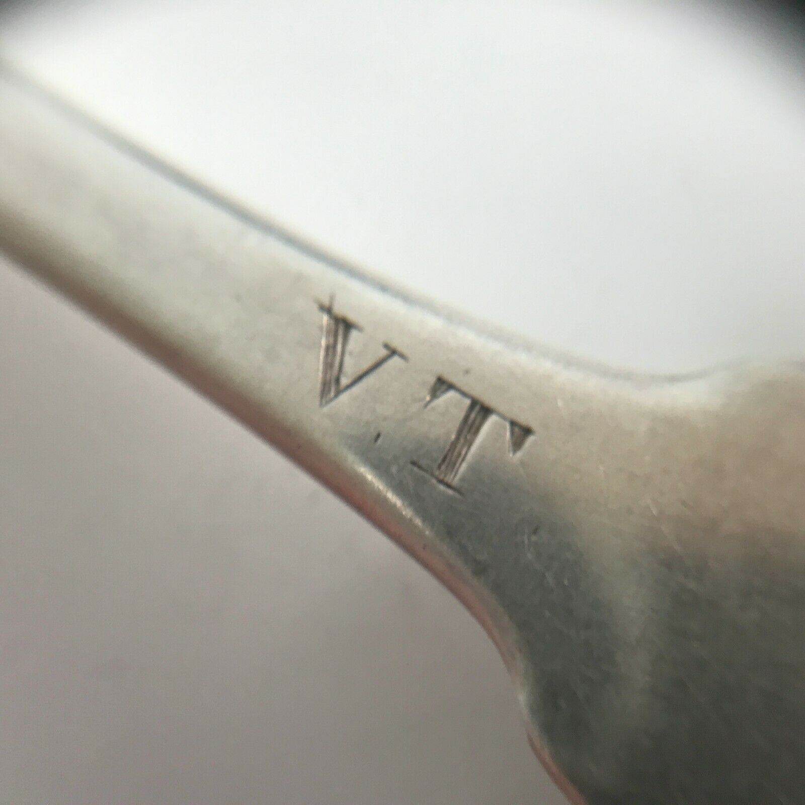 Covered solid silver single-flat punch big old warranty 1819-38