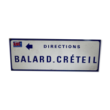 Paris metro plate "Balard - Créteil"