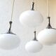 opaline and chrome metal chandelier 70