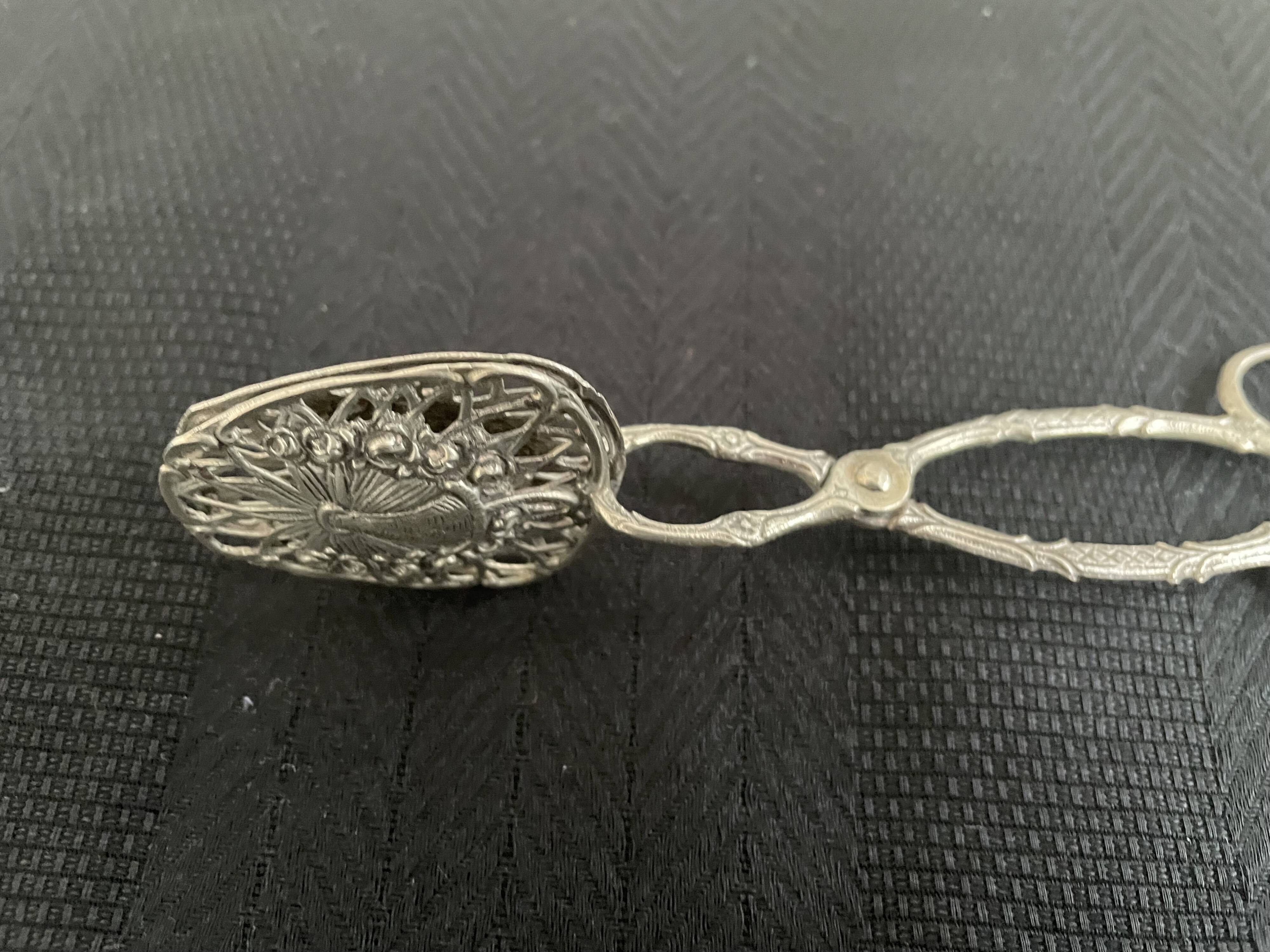 antique scissors asparagus ince - silver metal - decoration of a tower - France