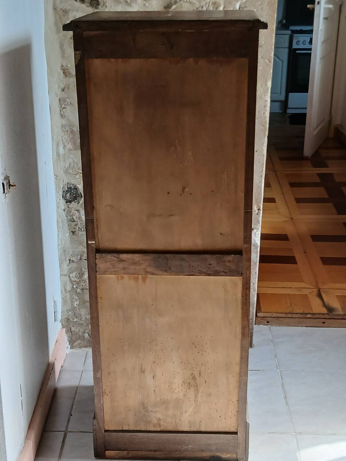 Vintage Filing Cabinet / Roll-Top Cabinet Circa 1940 – Oak Veneer