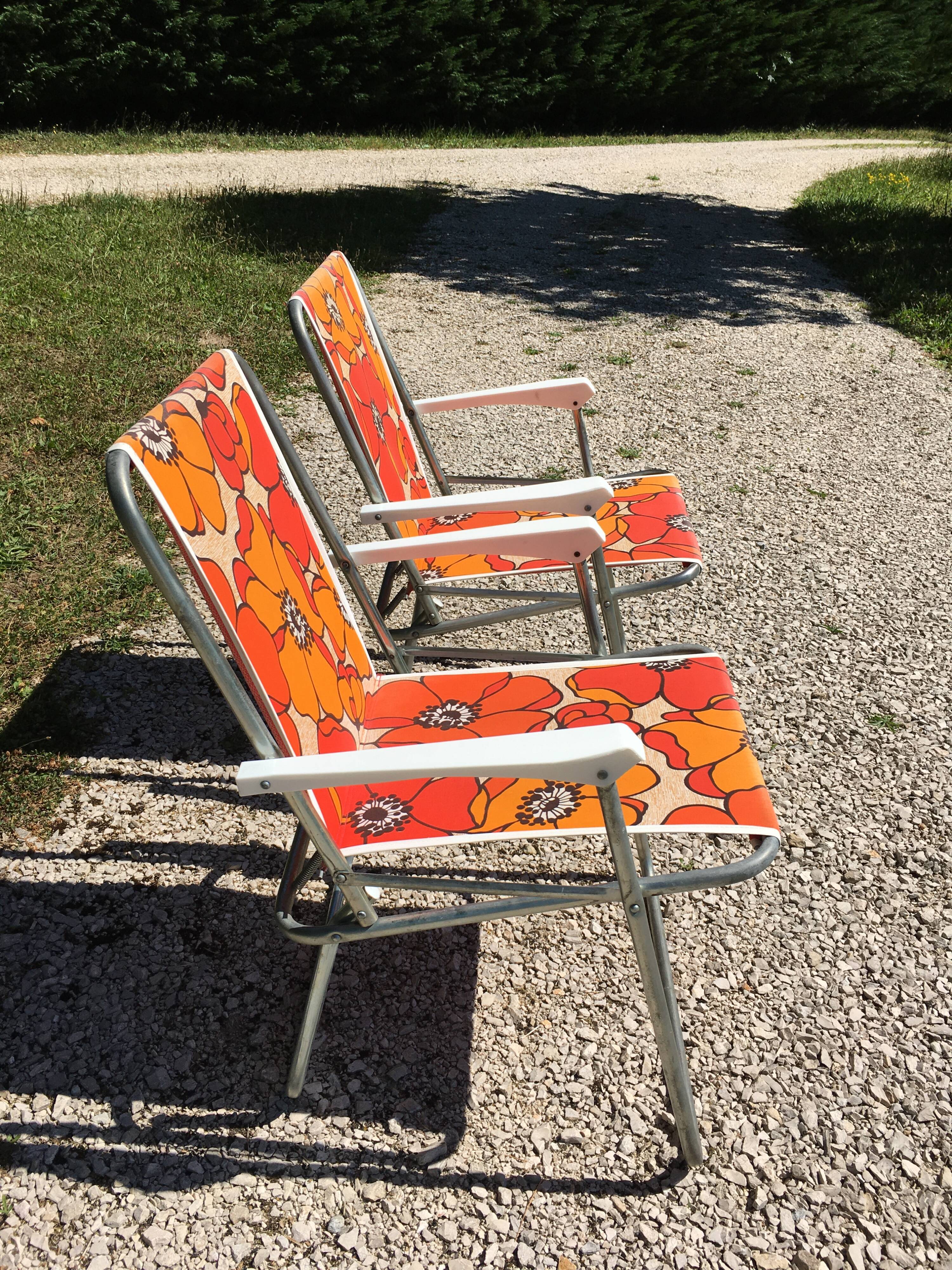 Pair of vintage camping chairs