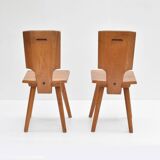 Pierre Chapo - Pair of S28 chairs from the 1970s