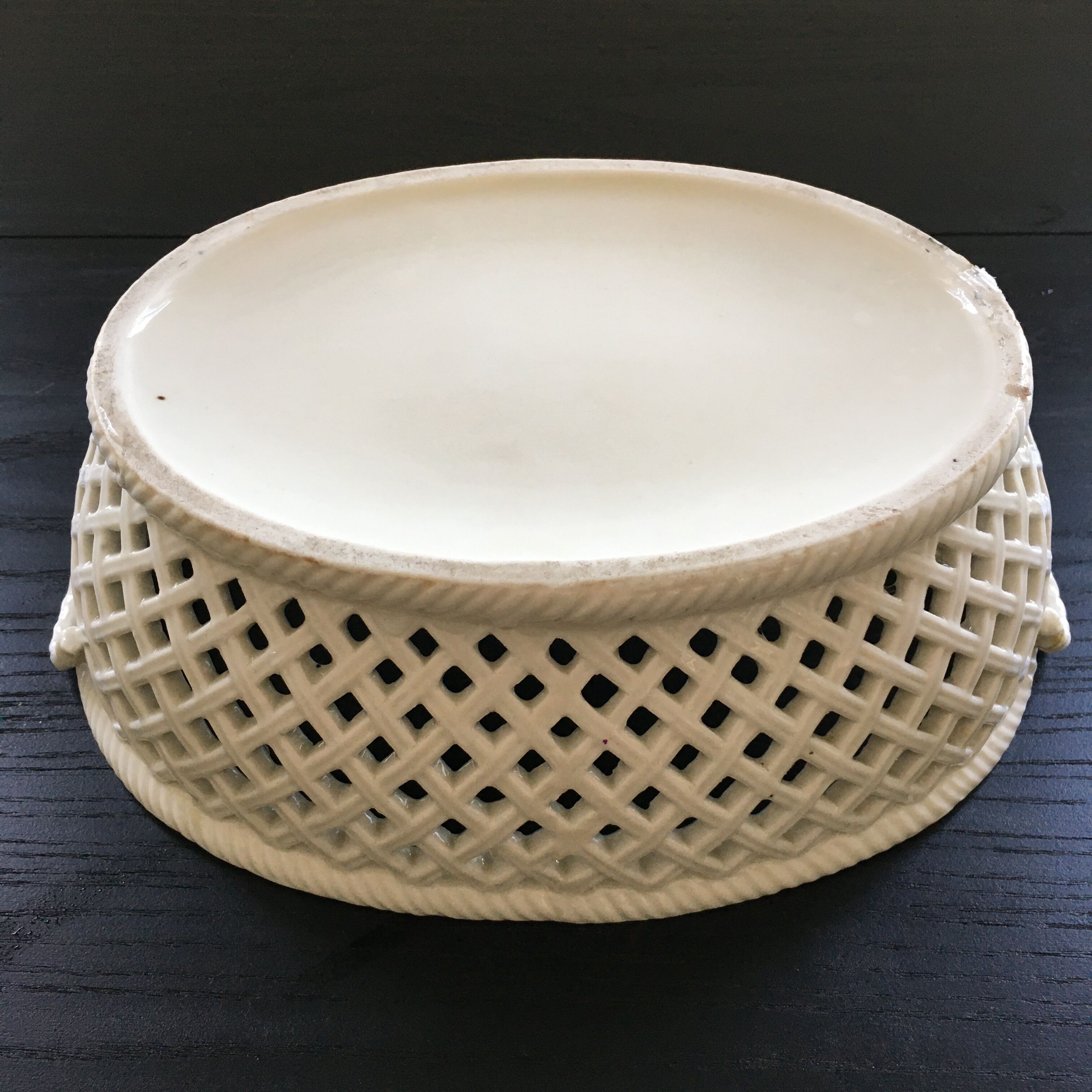 White earthenware basket
