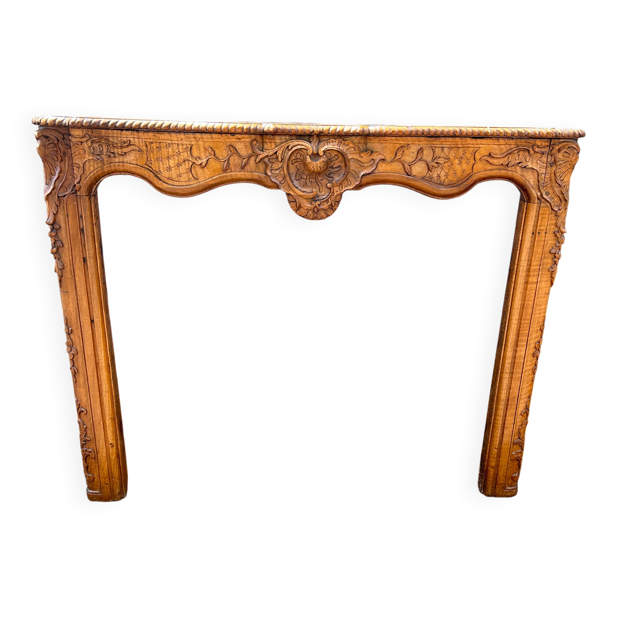 Fireplace surround in Louis XV style woodwork