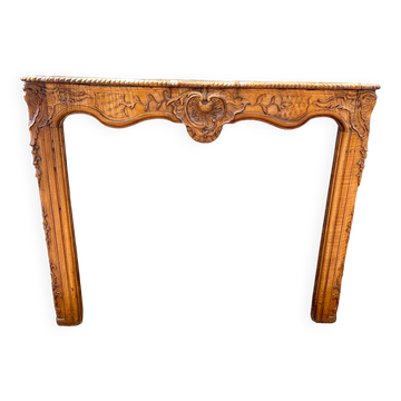 Fireplace surround in Louis XV style woodwork