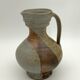 Vintage stoneware pitcher with iridescent two-tone glaze - 1960s-1970s