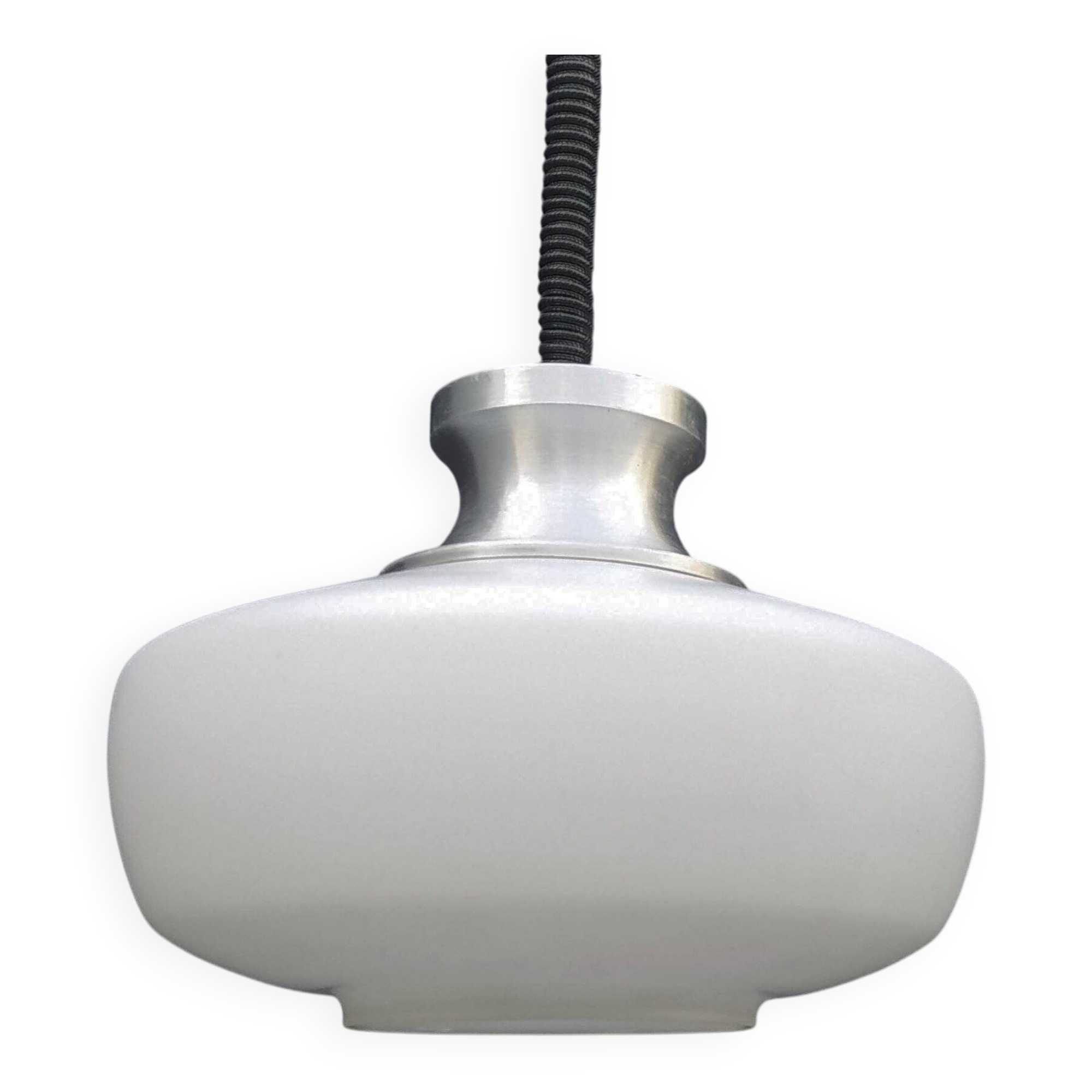 Space Age Saucer Globe Pendant Rises and Falls