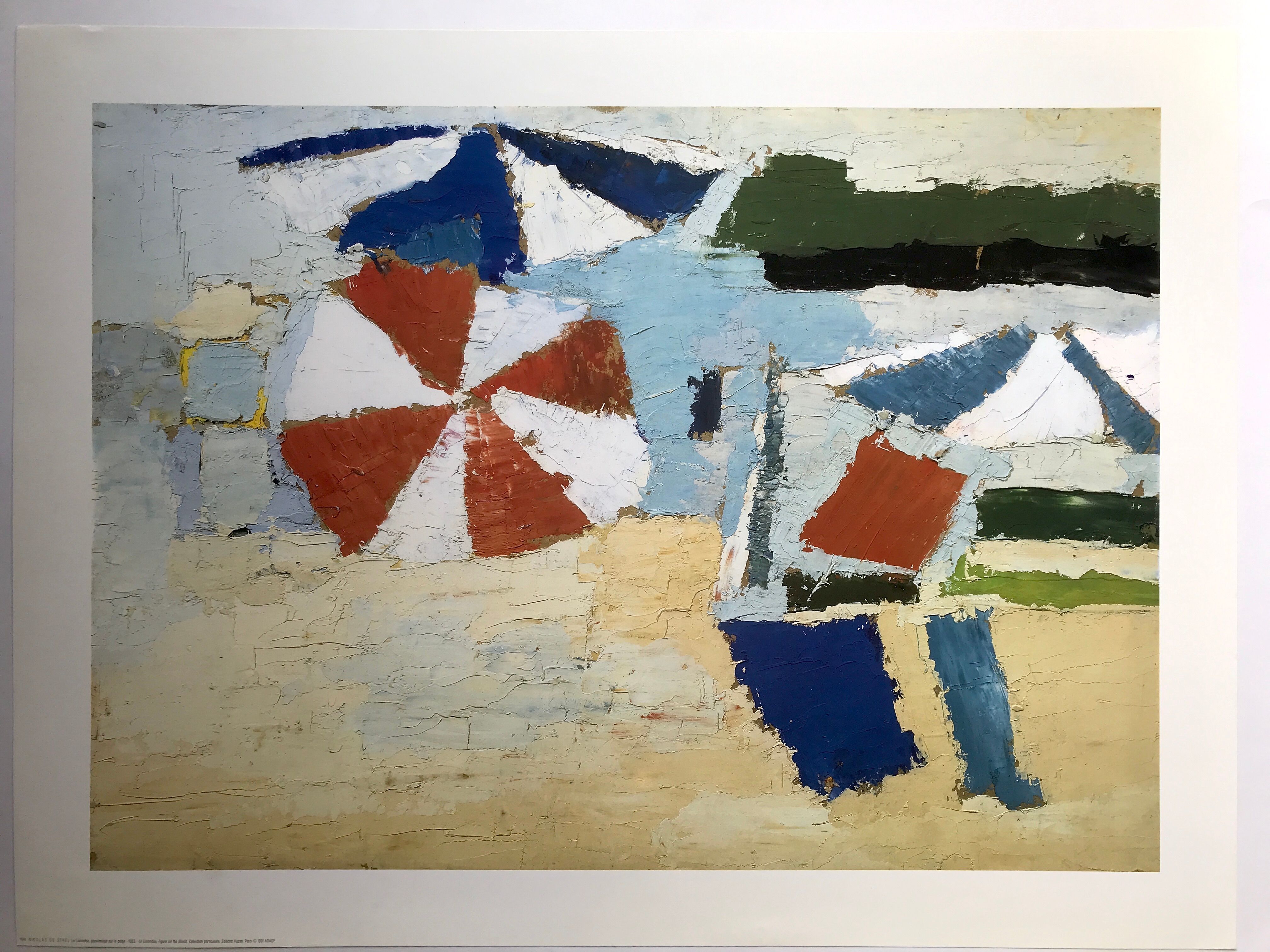 Poster Nicolas de Staël, Le Lavandou, character on the beach, 1991