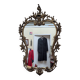Gold metal wall mirror