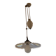 Vintage opaline suspension in the style of Arcopal & pulley porcelain.