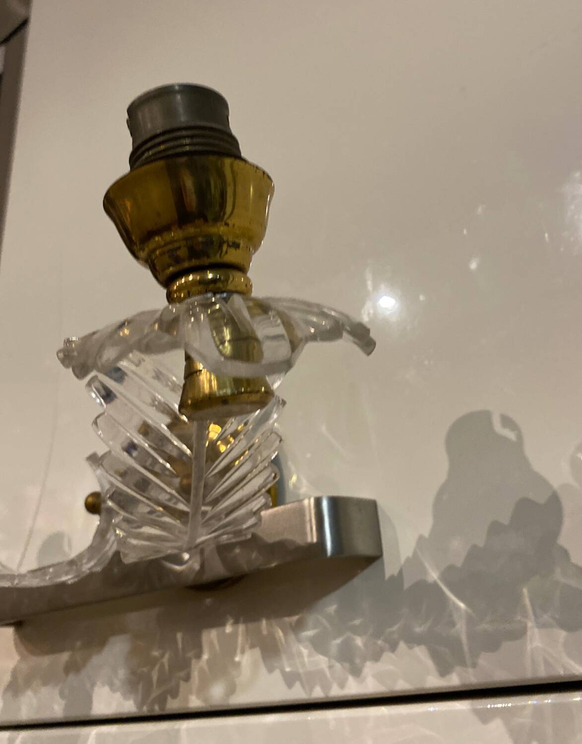 Double brass wall light from the 60s