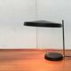 Minimalist German table lamp from the mid-century by Heinz Pfänder for Hillebrand Leuchten, 1960s.