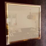 Postmodern Square Bronze Mirror from Belgo Chrom, Belgium, 1980s