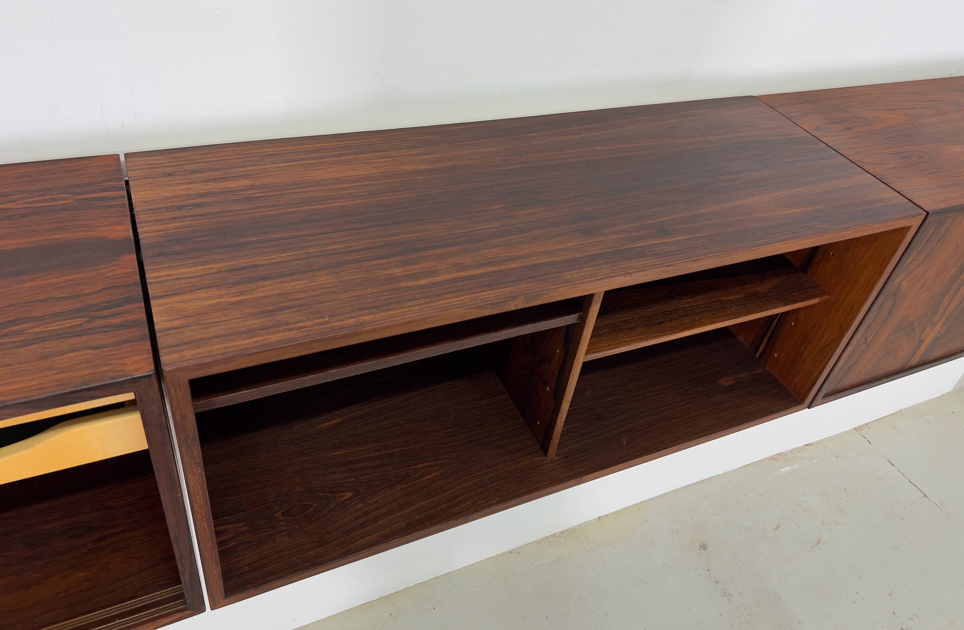 Danish Kai Kristiansen Rosewood Wall Units By Feldballes, 1960s.