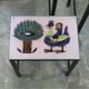 Nesting tables - metal and ceramic from Dour 1960