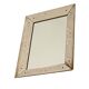Large Venetian mirror, pink glass with engraved flowers, 77 cm