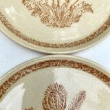 Assiettes à dessert en grès vintage