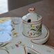 Plateau en céramique italien avec pot