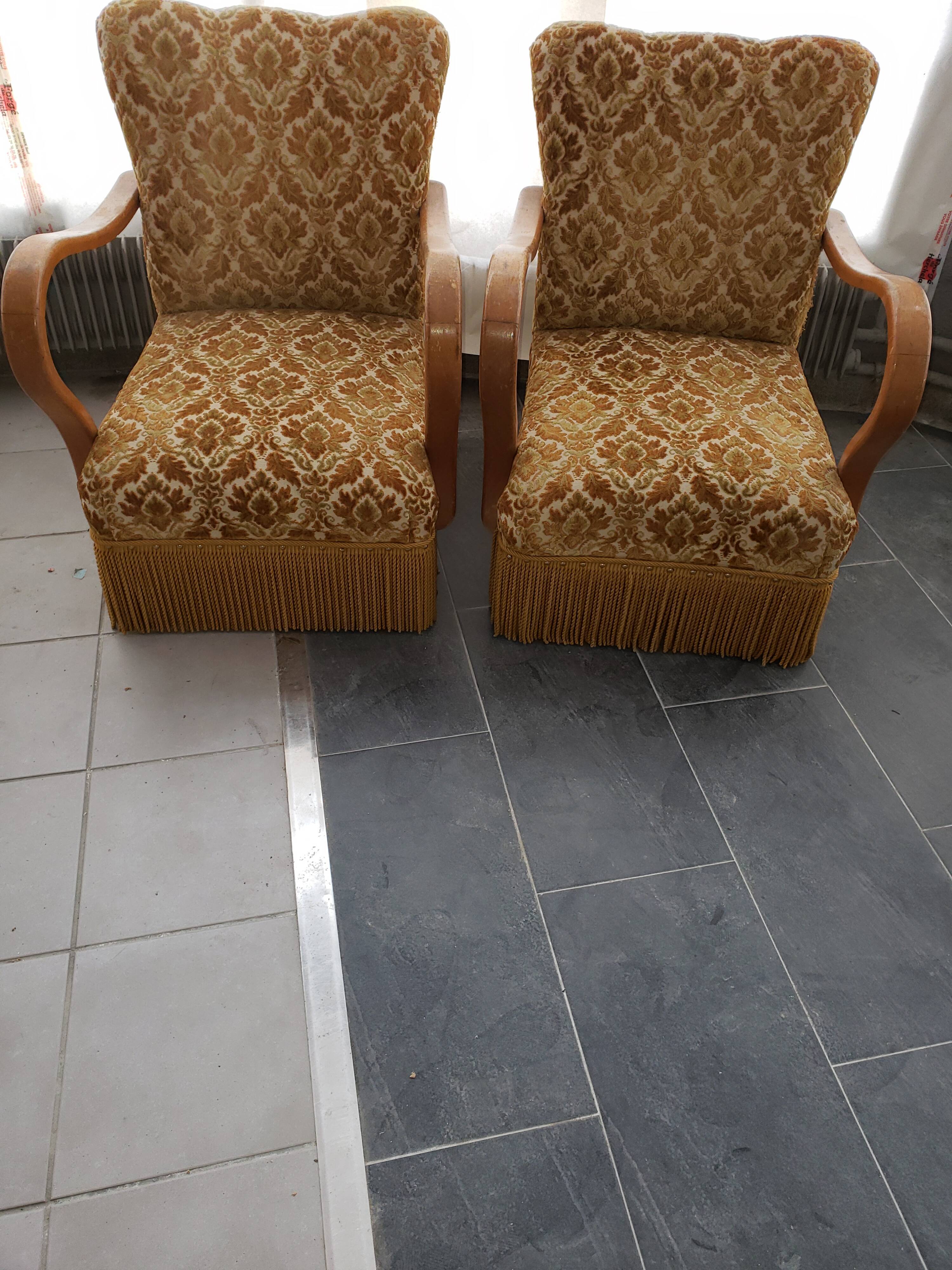 Pair of armchair art deco vintage 50 years