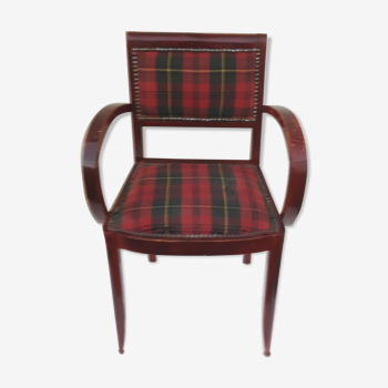 Bridge chair Scottish plaid fabric