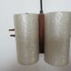 Scandinavian suspension in teak and perspex 60s 70s