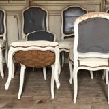 Suite of six chairs style Louis XV