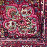 Tapis tribal antique 332x240 cm laine oriental tapis fait à la main rose, violet, vert
