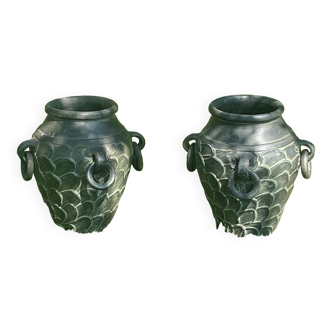 Pair of mid-century art deco jug vases Francesco Figueras