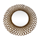 Vintage wicker art rattan mirror