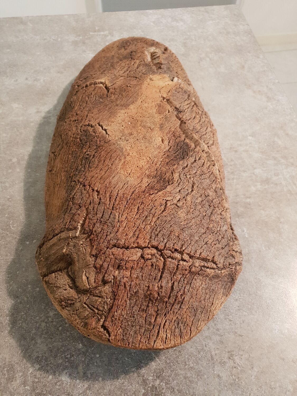 Vintage cork fruit bowl