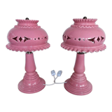 Pair of ceramic lamps