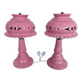 Pair of ceramic lamps