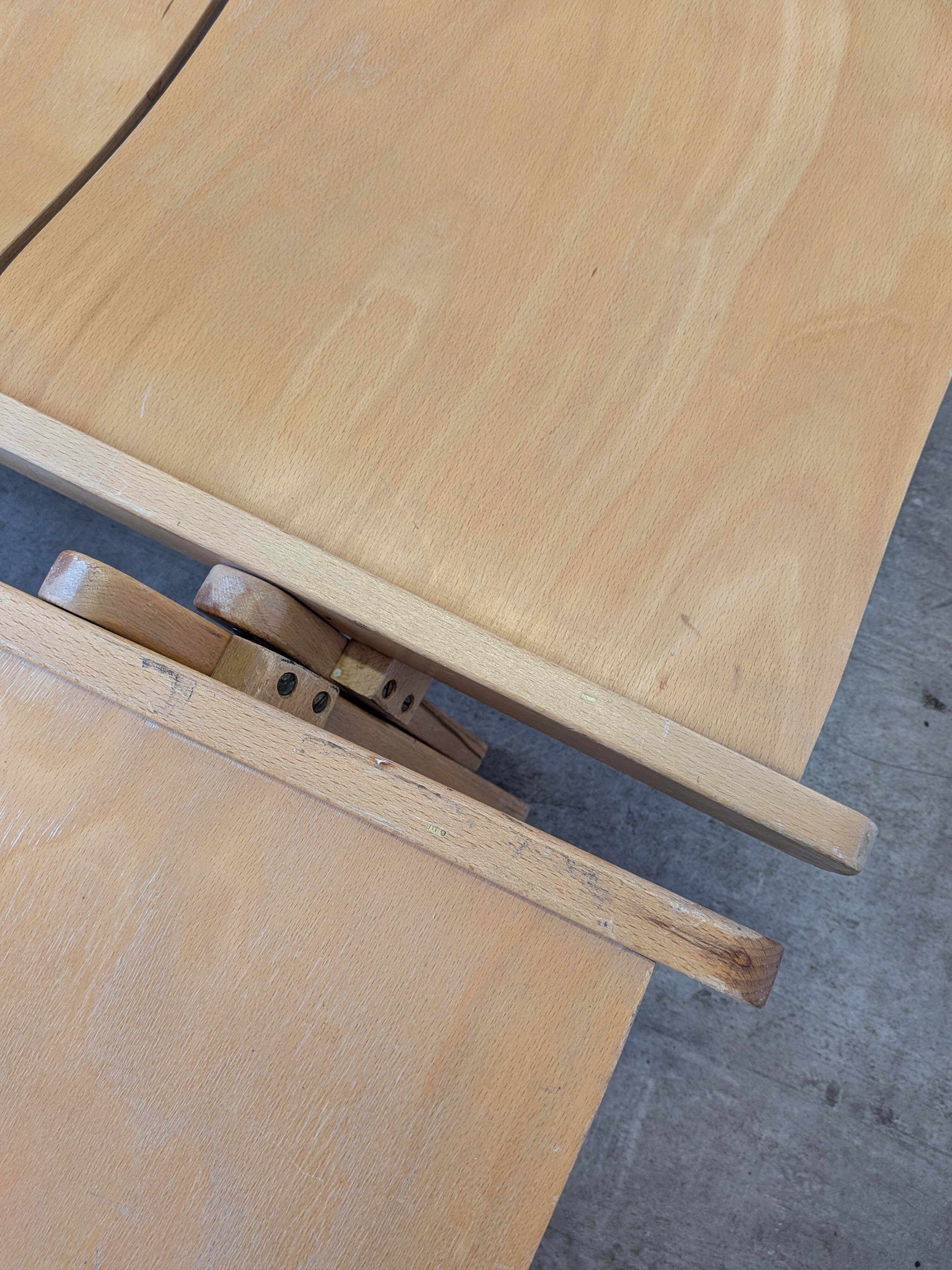 Vintage Folding Wooden Daybed /by Niko Kralj for Stol Kamnik / 1970s