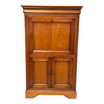 Louis Philippe secretary in solid wood with satin finish
