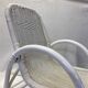 White rattan rocking chair
