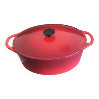 Cocotte ovale en fonte cousances le creuset diamètre 32 cm