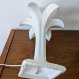 Vintage 80s white ceramic palm lamp