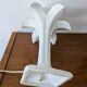 Vintage 80s white ceramic palm lamp