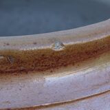 Grand pot ancien français en céramique à glaçure salée, 32 cm