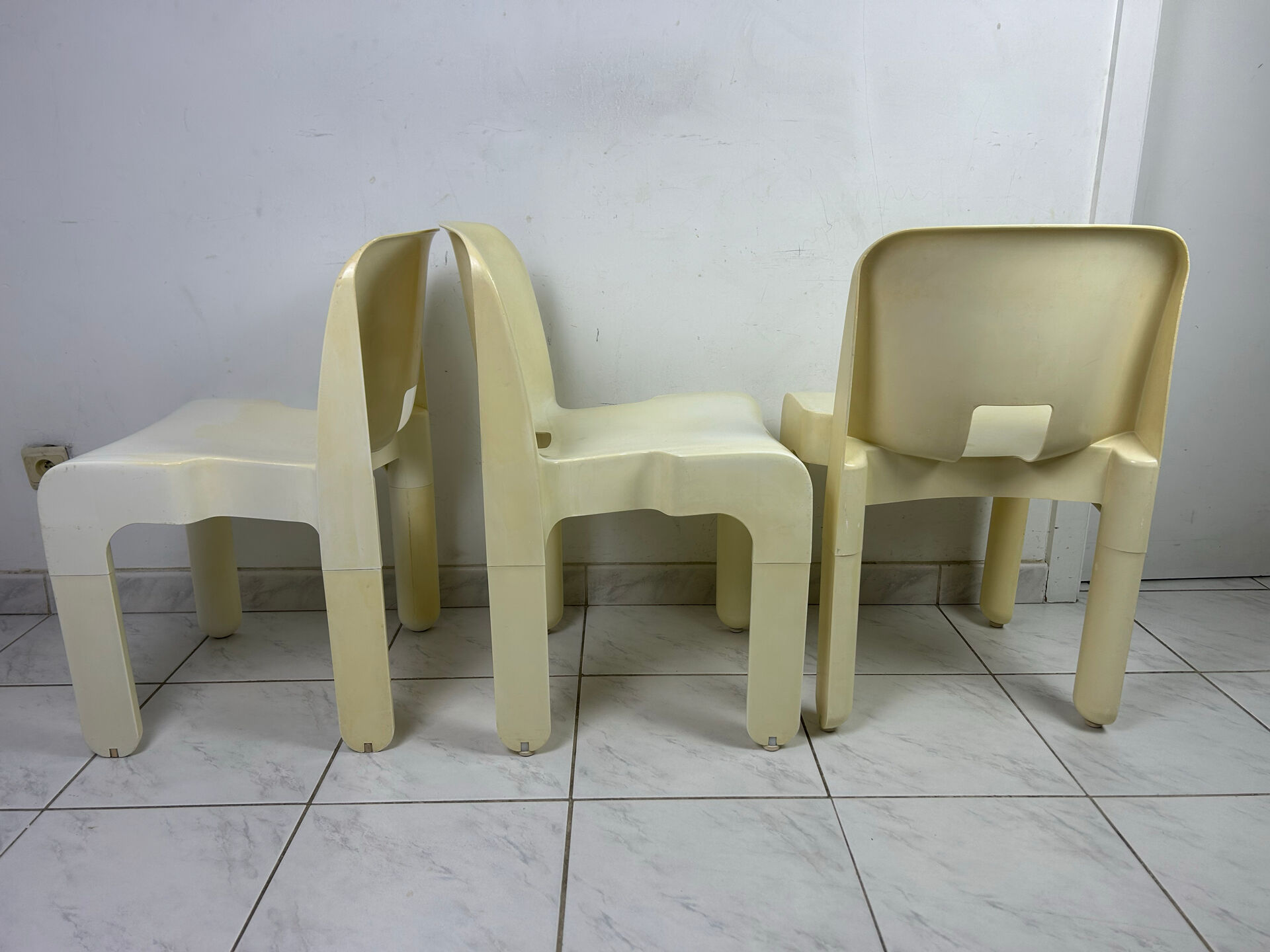 3x vintage Universale chair Joe Colombo Kartell