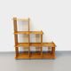 Bibliothèque étagère escalier en pin vintage des années 80 dans le style Maison Regain