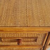 Rattan chest of drawers from the 1970s.