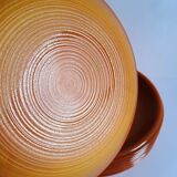 Set of 9 vintage opaline brown plates