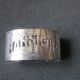 Art deco towel rings "madame" "sir" in silver metal