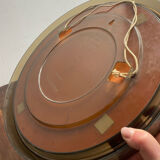 Circular mirror, smoked plastic, 1960s/70s.