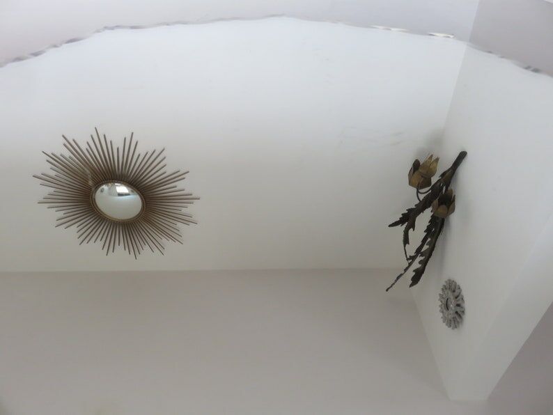 Beveled octagonal mirror 40s 50s 31x31cm